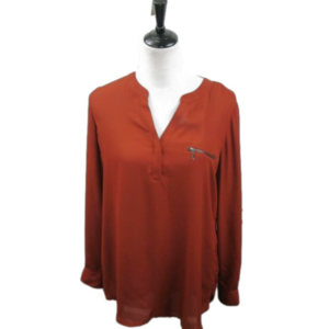 Apt. 9 Chestnut Brown Pull Over Blouse Size Medium